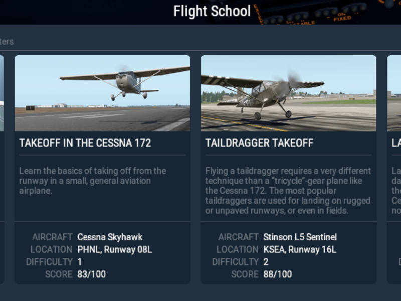 xplane 11 flight school